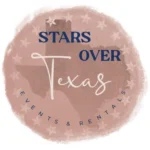 The logo for Stars Over Texas Wedding Rentals