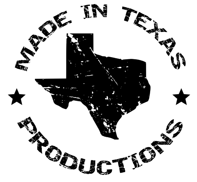 The logo for Made in Texas Productions, Texas Hill Country Wedding Films